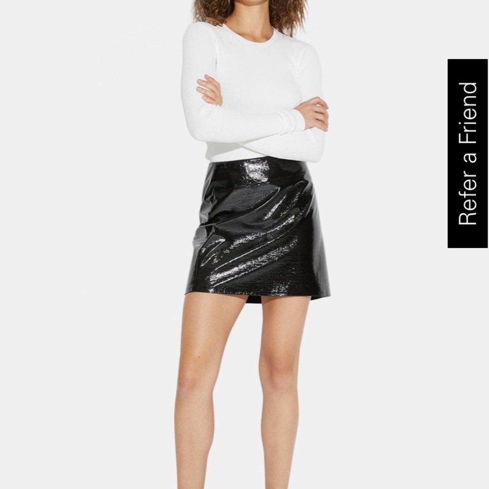 Patent Leather Mini Skirt